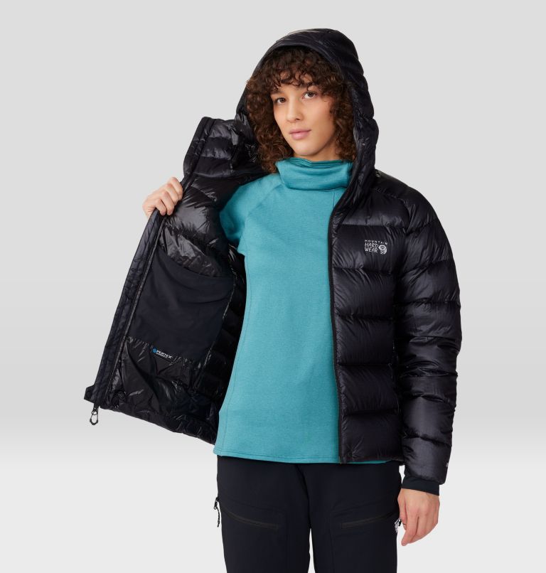 Women's Phantom Alpine Down Hooded Jacket, Color: Black, image 7