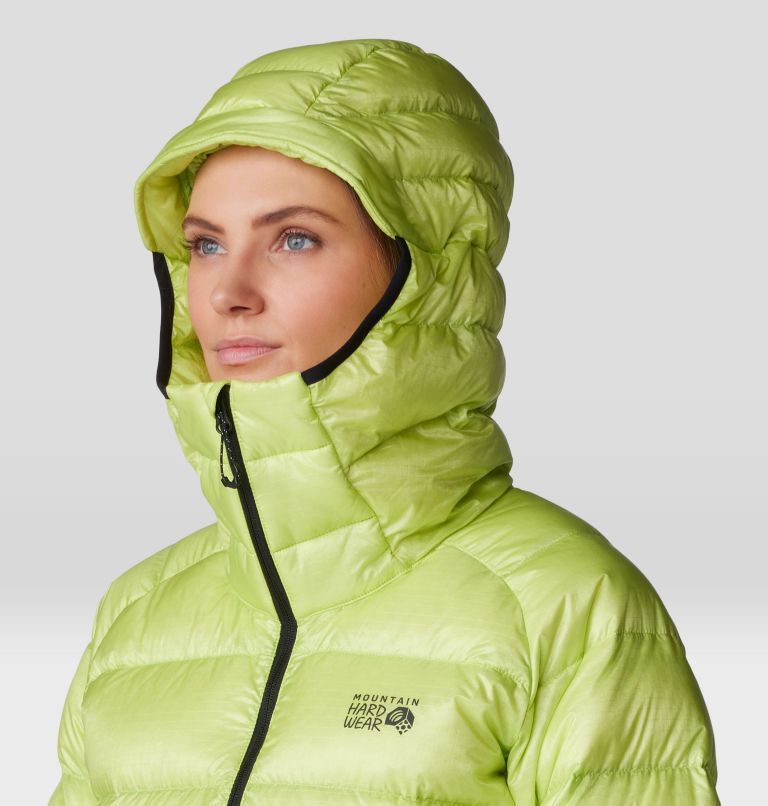 Women's Phantom Alpine Down Hooded Jacket, Color: Citron Glow, image 6