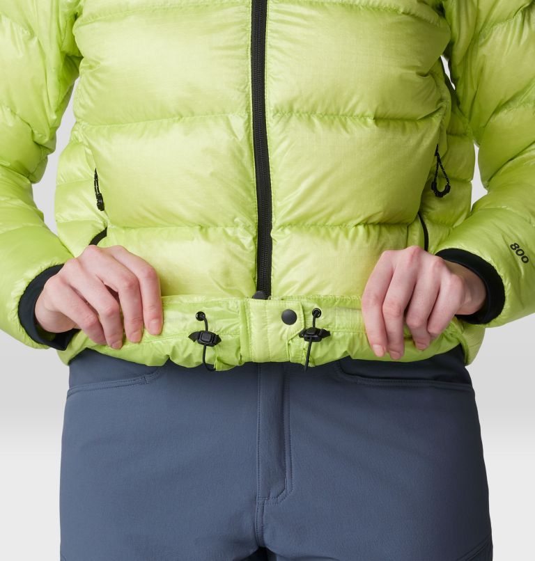 Women's Phantom Alpine Down Hooded Jacket, Color: Citron Glow, image 9