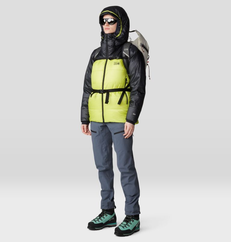 Women's Phantom Belay Down Parka, Color: Citron Glow, Black, image 12