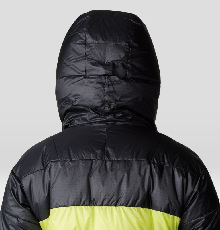 Women's Phantom Belay Down Parka, Color: Citron Glow, Black, image 6