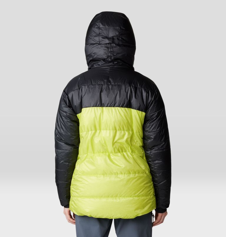 Women's Phantom Belay Down Parka, Color: Citron Glow, Black, image 2