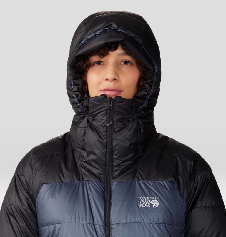 Women's Phantom Belay Down Parka, Color: Blue Slate, Black, image 4