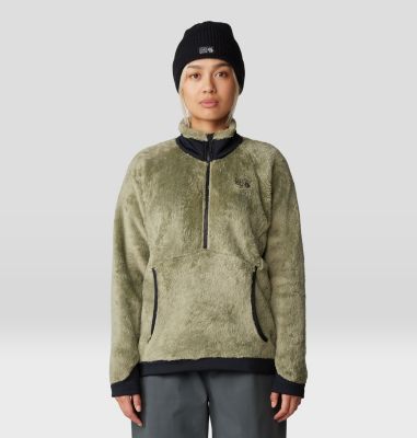 Women's Polartec® High Loft® Pullover, Color: Mantis Green, image 5