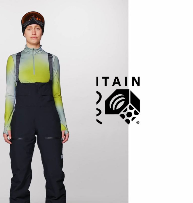 Women's Powder Maven Bib, Color: Black