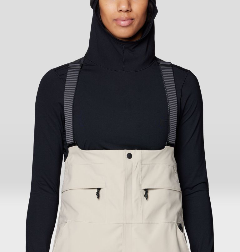 Women's Powder Maven Bib, Color: Fossil, Black, image 6