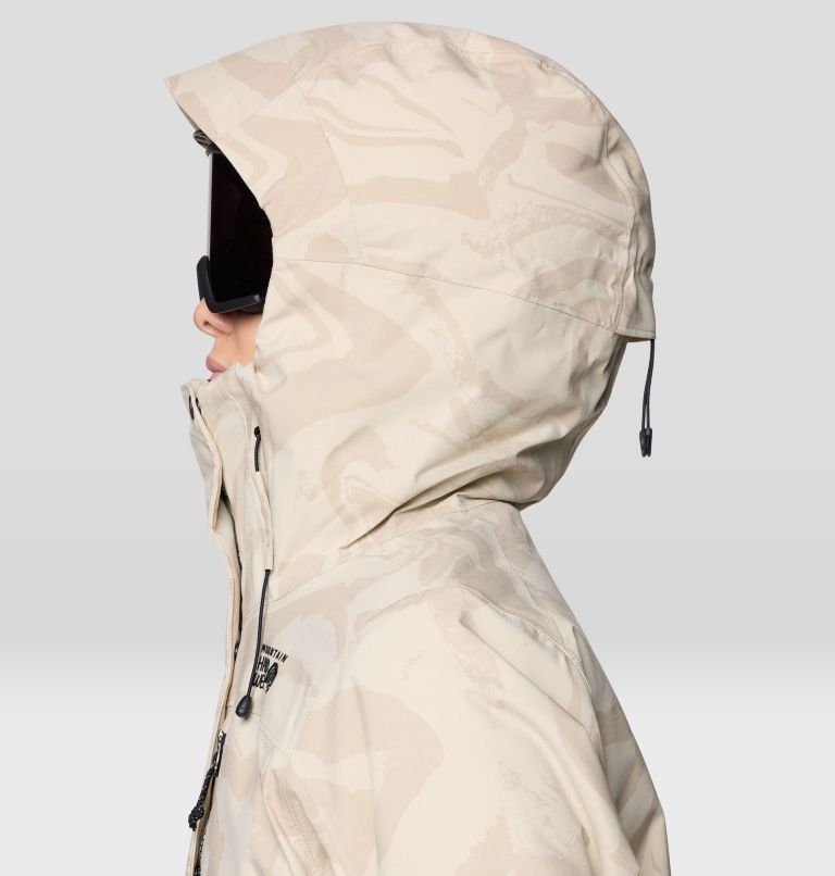Women's Powder Maven Jacket, Color: Fossil Rockstrata Print, image 12