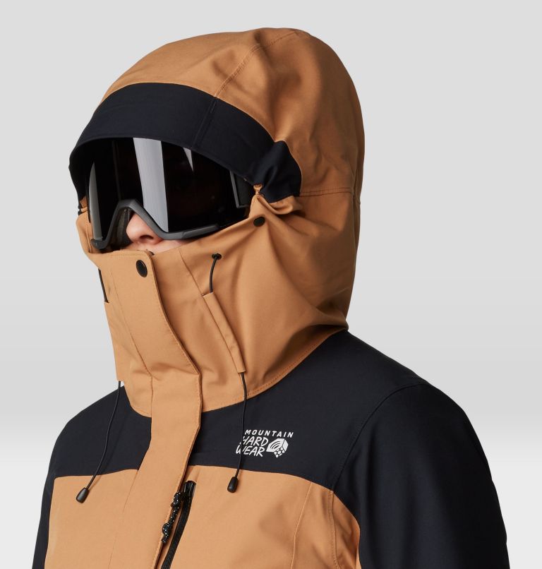 Women's Powder Maven Jacket, Color: Copper Clay, Black, image 5