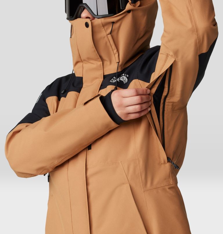 Women's Powder Maven Jacket, Color: Copper Clay, Black, image 8