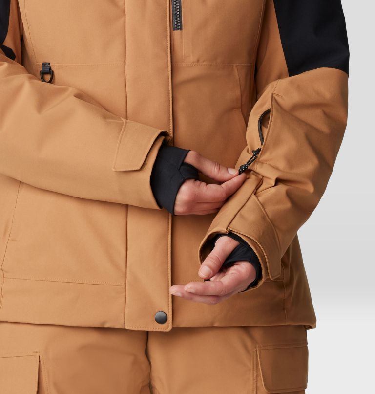 Women's Powder Maven Jacket, Color: Copper Clay, Black, image 11