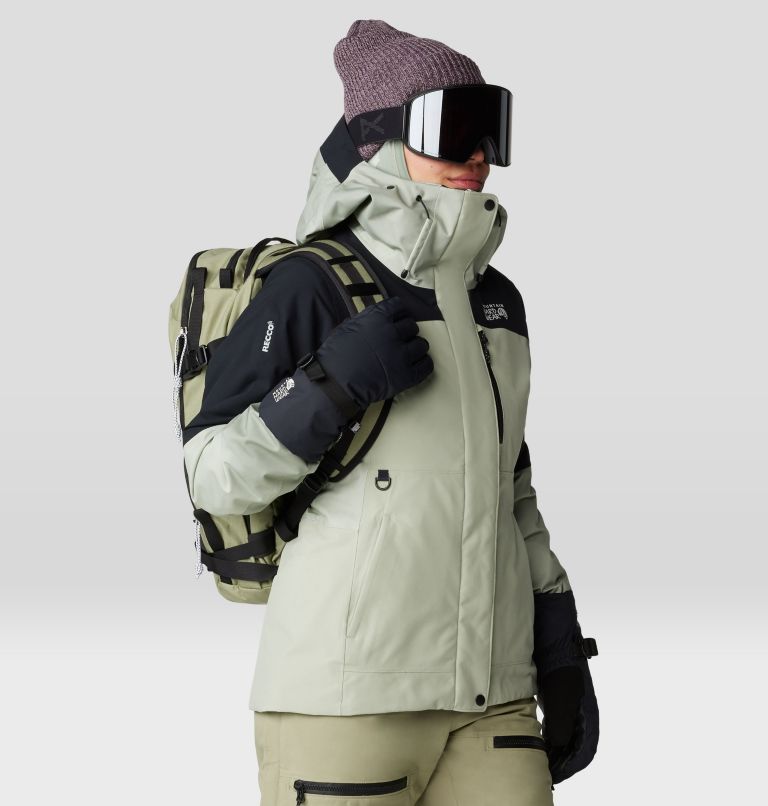 Women's Powder Maven Jacket, Color: White Sage, Mantis Green, Black, image 13