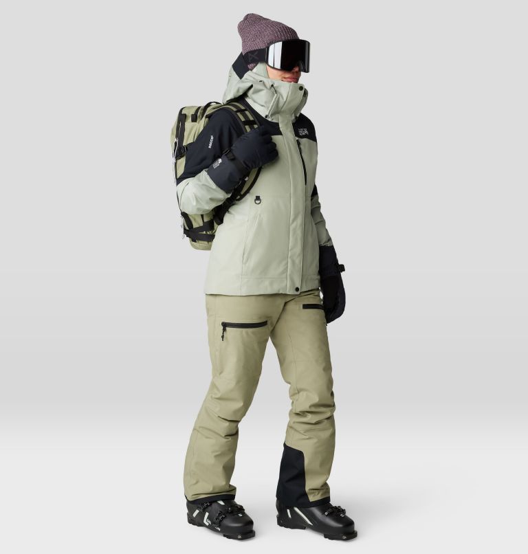 Women's Powder Maven Jacket, Color: White Sage, Mantis Green, Black, image 15