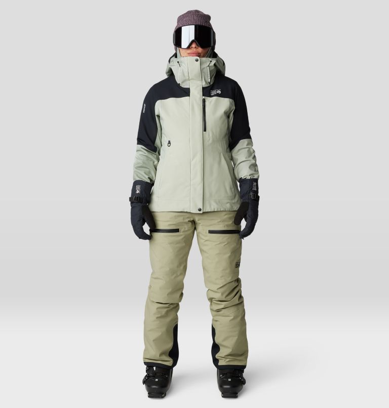 Women's Powder Maven Jacket, Color: White Sage, Mantis Green, Black, image 16