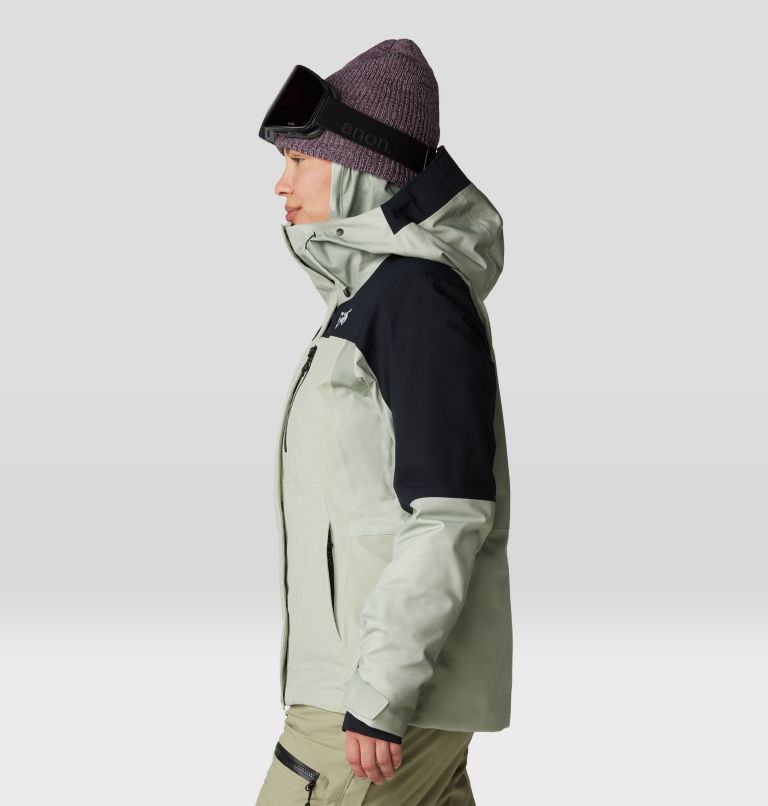 Women's Powder Maven Jacket, Color: White Sage, Mantis Green, Black, image 3