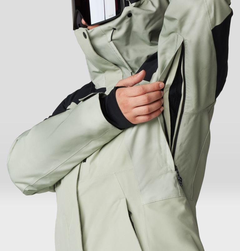 Women's Powder Maven Jacket, Color: White Sage, Mantis Green, Black, image 8