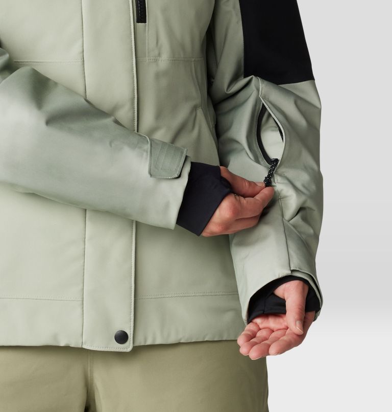 Women's Powder Maven Jacket, Color: White Sage, Mantis Green, Black, image 11