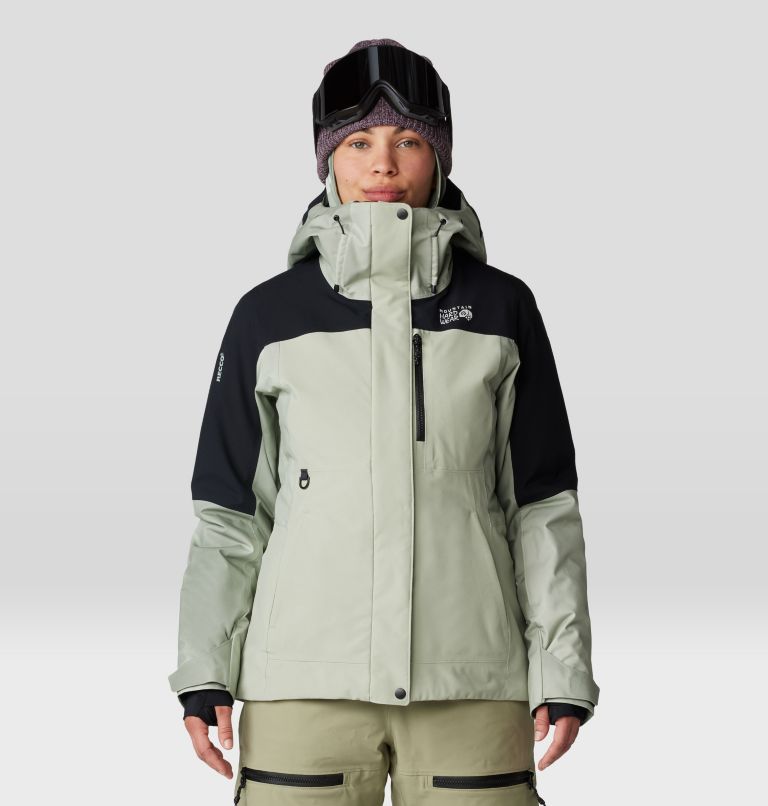 Women's Powder Maven Jacket, Color: White Sage, Mantis Green, Black, image 1