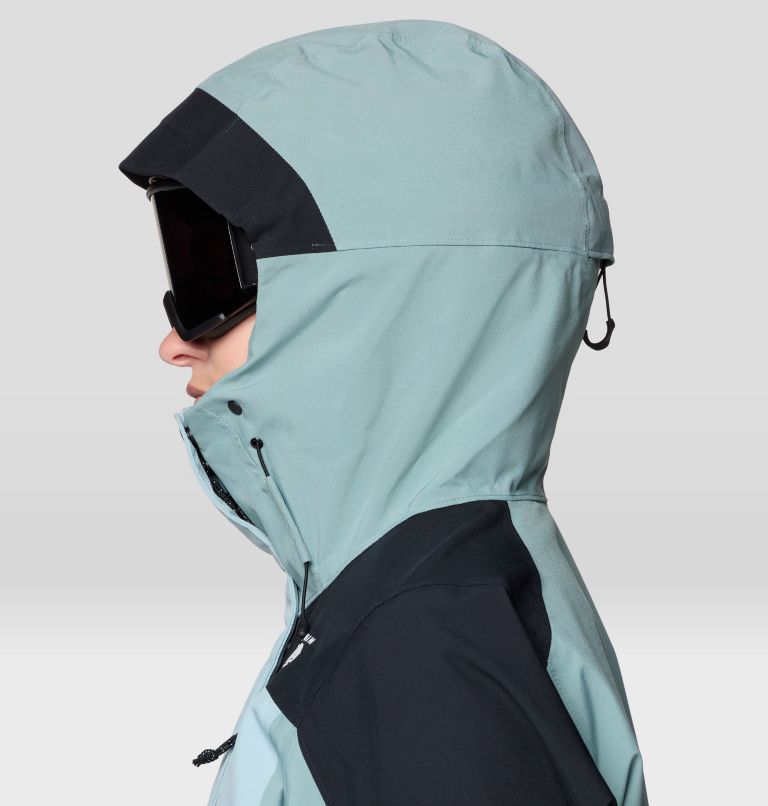 Women's Powder Maven Jacket, Color: Ice Shadow, Blue Sage, Black, image 13