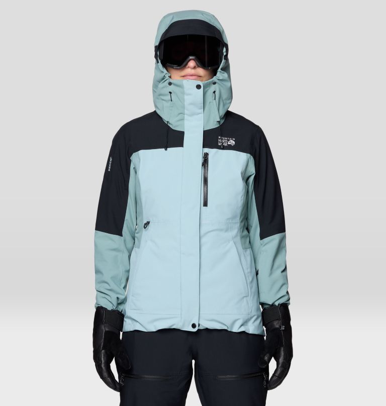 Women's Powder Maven Jacket, Color: Ice Shadow, Blue Sage, Black, image 5