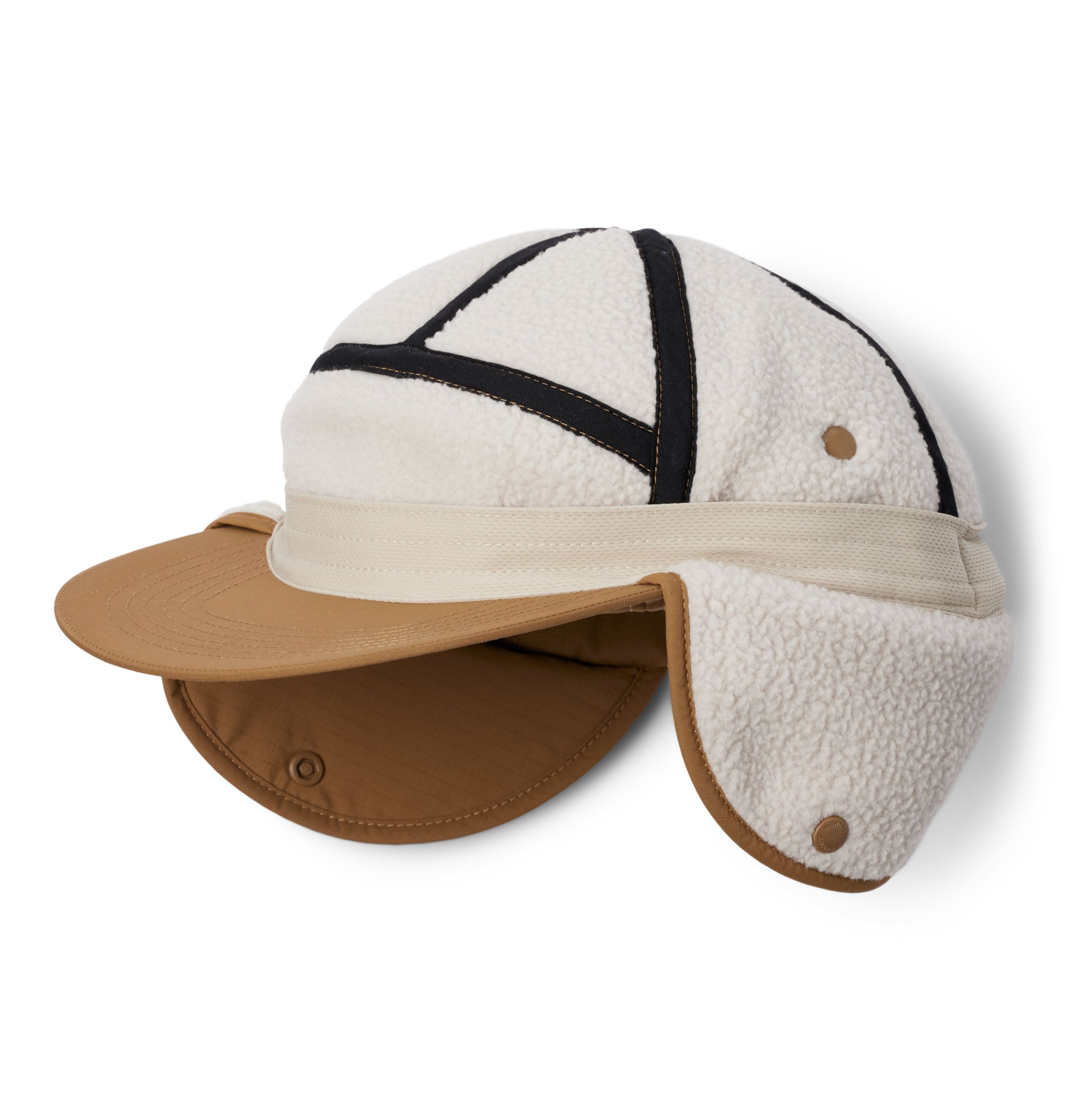 THE MET CLASSIC LOGO EAR FLAP CAP(ONESIZE BEIGE): キャップ