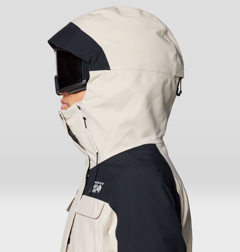 Women's Powder Maven Parka, Color: Fossil, Black, image 12