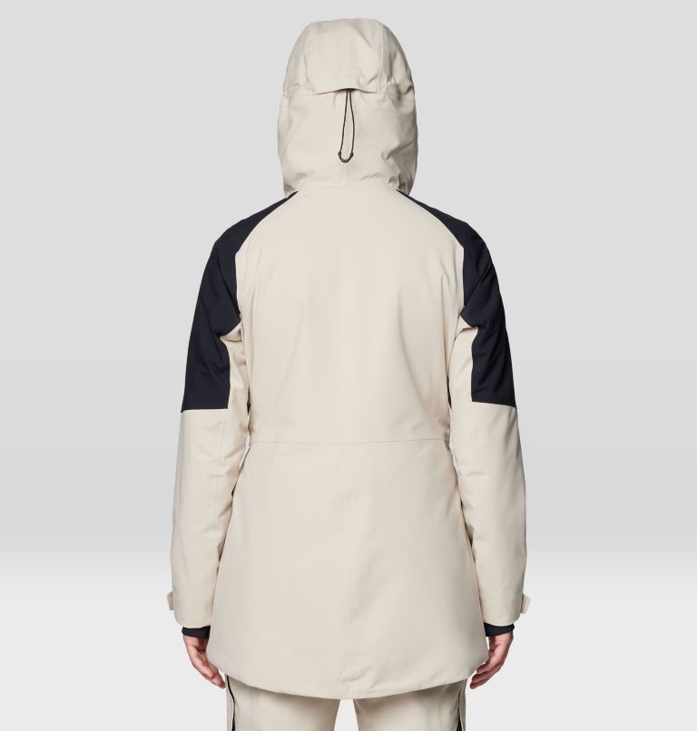 Women's Powder Maven Parka, Color: Fossil, Black, image 2