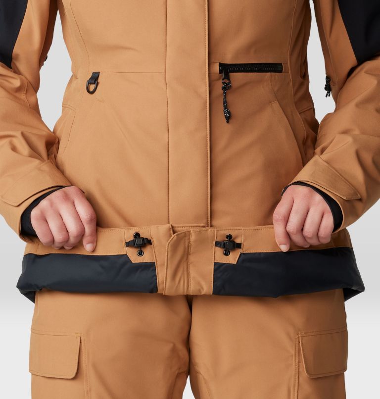 Women's Powder Maven Parka, Color: Copper Clay, Black, image 12