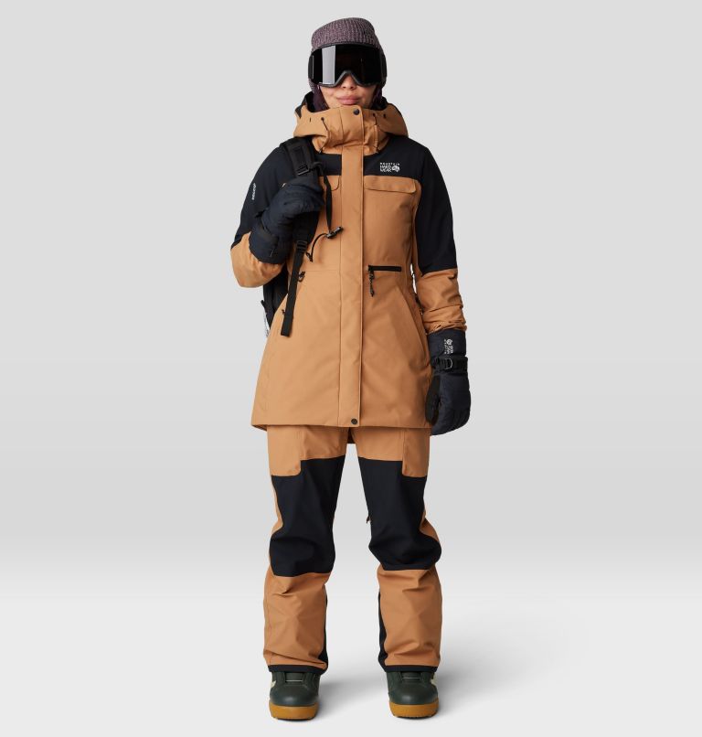Women's Powder Maven Parka, Color: Copper Clay, Black, image 13