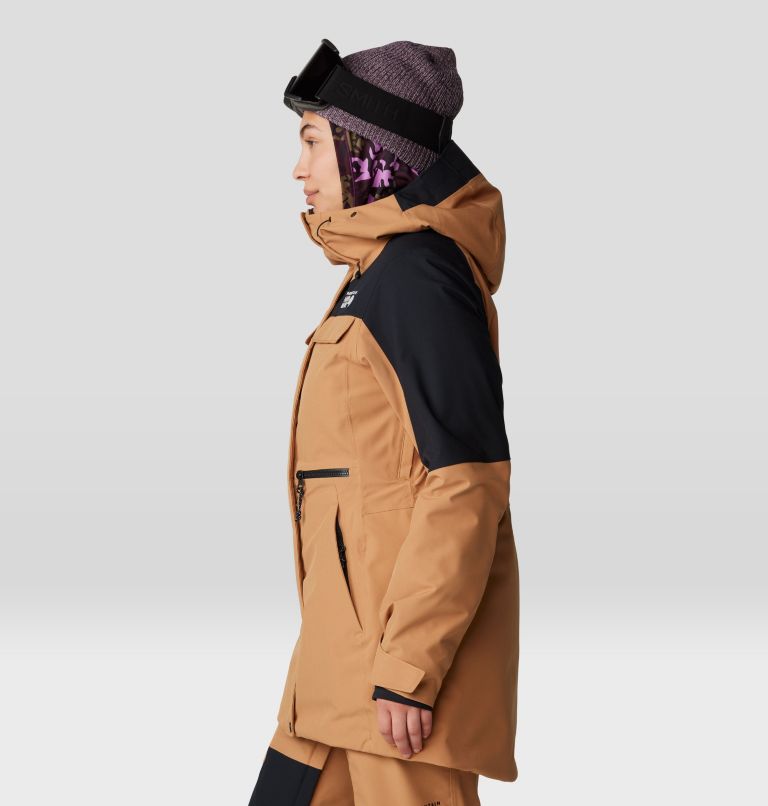 Women's Powder Maven Parka, Color: Copper Clay, Black, image 3