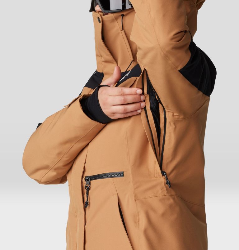 Women's Powder Maven Parka, Color: Copper Clay, Black, image 8