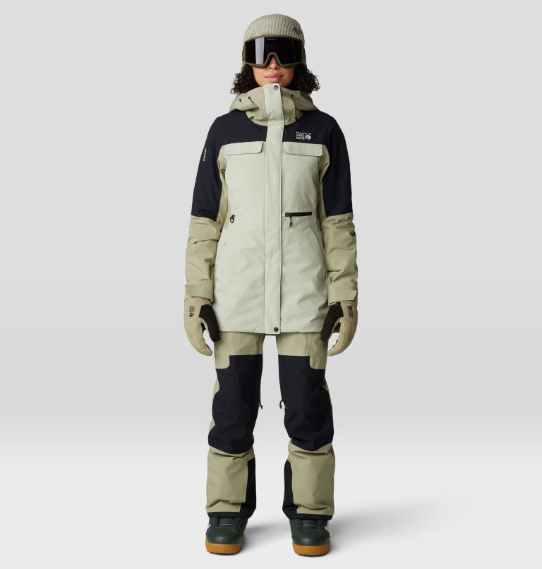 Women's Powder Maven Parka, Color: White Sage, Mantis Green, Black, image 14