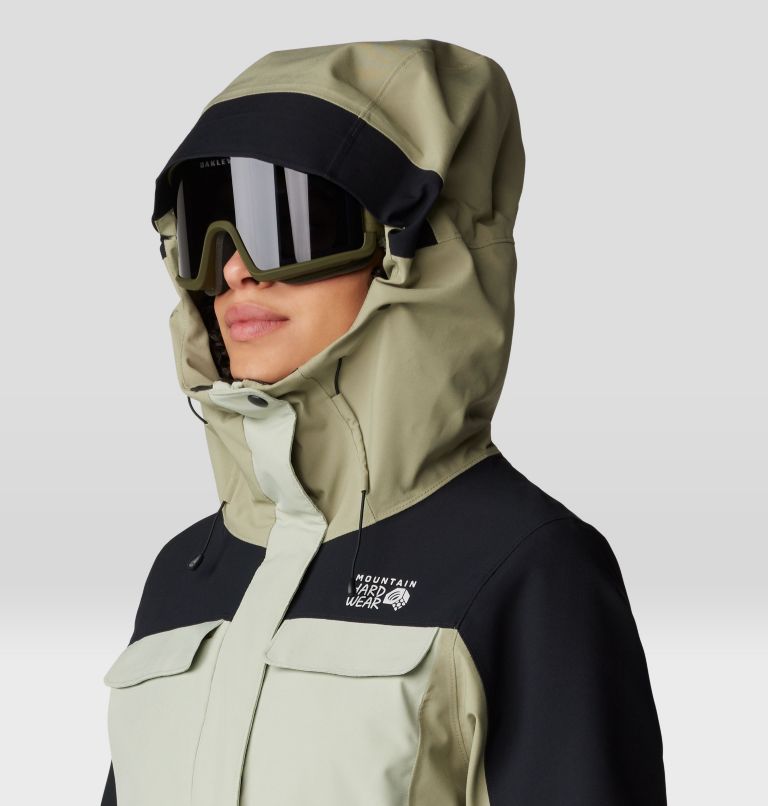 Women's Powder Maven Parka, Color: White Sage, Mantis Green, Black, image 5