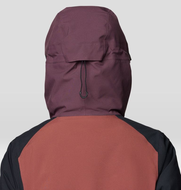 Women's Powder Maven Parka, Color: Bourbon Brown, Blackberry, Black, image 8