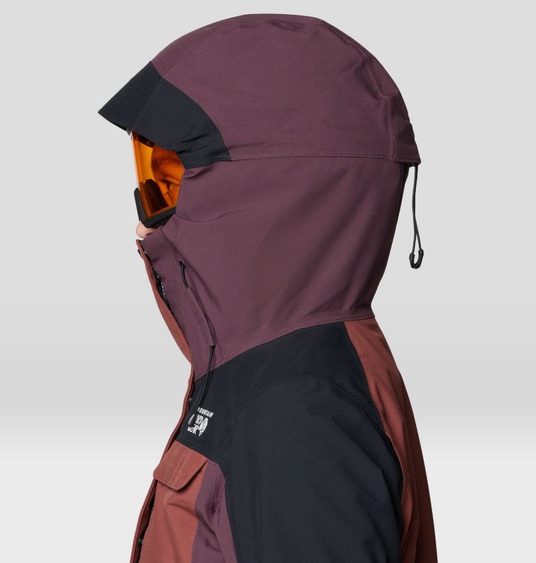 Women's Powder Maven Parka, Color: Bourbon Brown, Blackberry, Black, image 11