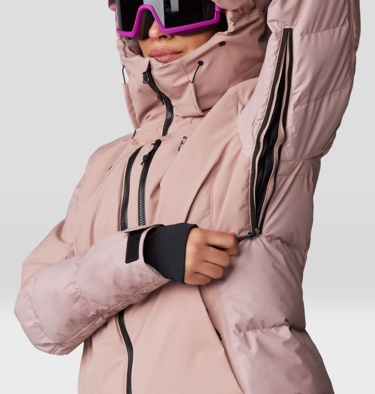 Women's Powder Maven Down Jacket, Color: Smoky Quartz, image 8