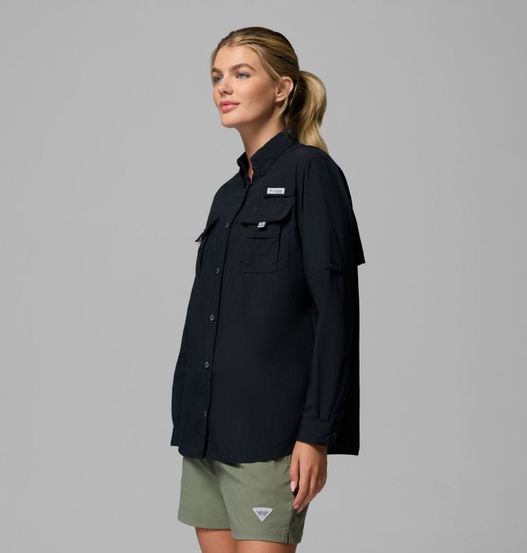 Women's PFG Bahama II Long Sleeve Shirt, Color: Black, image 4
