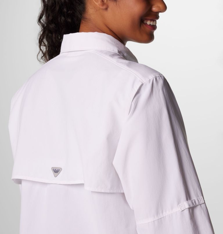 Women's PFG Bahama II Long Sleeve Shirt, Color: White, image 6