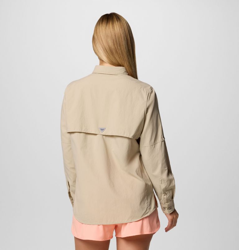Women's PFG Bahama II Long Sleeve Shirt, Color: Fossil, image 2