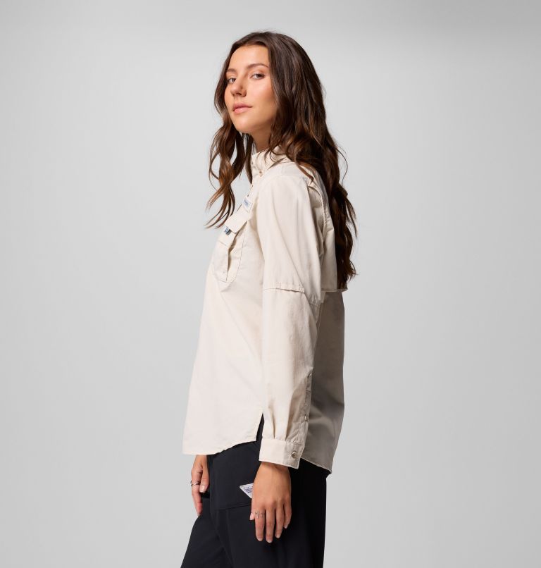 Women's PFG Bahama II Long Sleeve Shirt, Color: Dark Stone, image 4