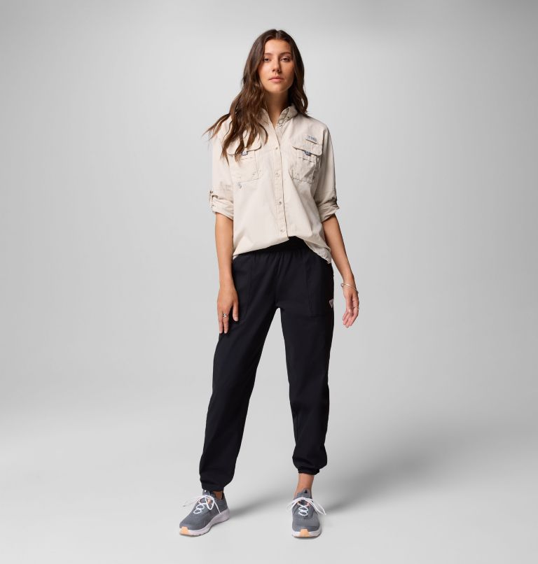 Women's PFG Bahama II Long Sleeve Shirt, Color: Dark Stone, image 9