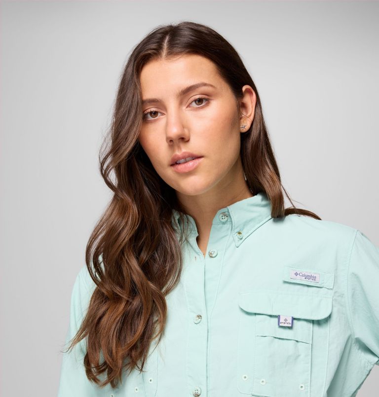 Women's PFG Bahama II Long Sleeve Shirt, Color: Misty Jade, image 7