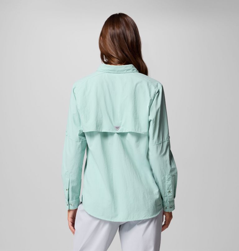 Women's PFG Bahama II Long Sleeve Shirt, Color: Misty Jade, image 3