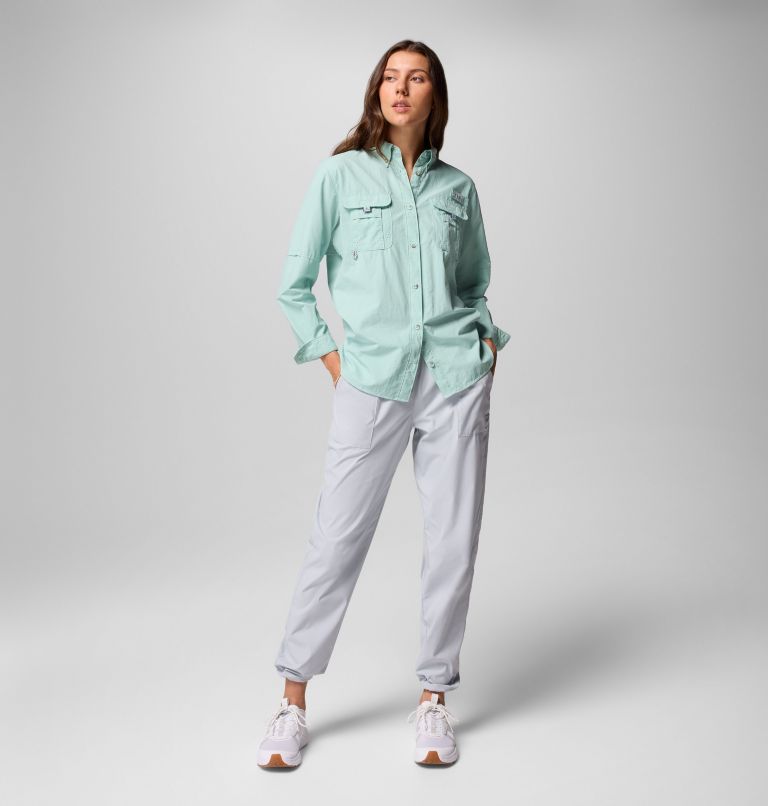 Women's PFG Bahama II Long Sleeve Shirt, Color: Misty Jade, image 10