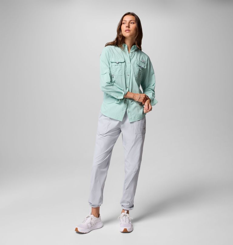 Women's PFG Bahama II Long Sleeve Shirt, Color: Misty Jade, image 11