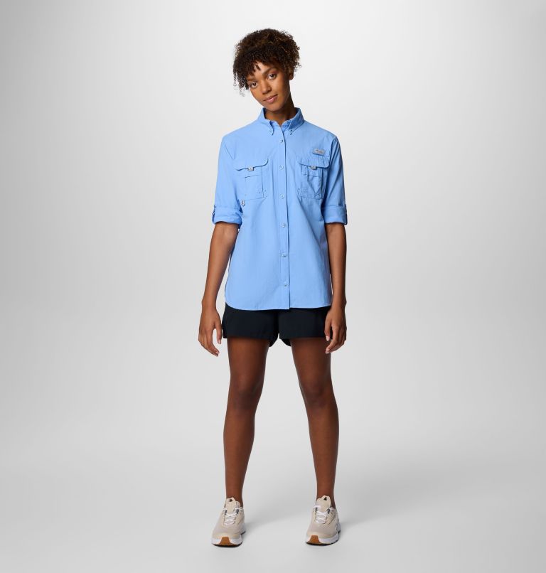 Women's PFG Bahama II Long Sleeve Shirt, Color: White Cap, image 3