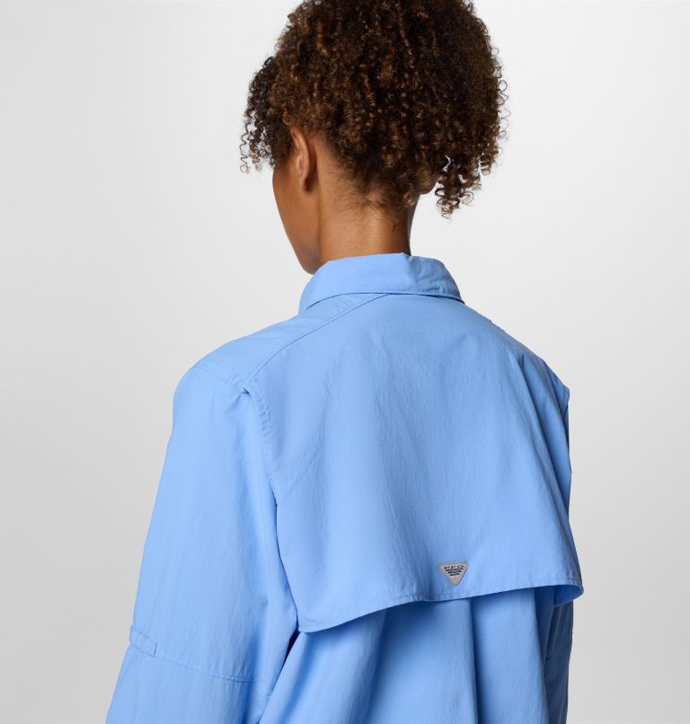 Women's PFG Bahama II Long Sleeve Shirt, Color: White Cap, image 6