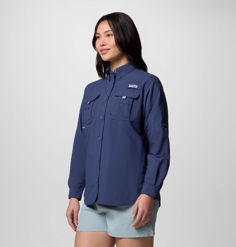 Women's PFG Bahama II Long Sleeve Shirt, Color: Nocturnal, image 3