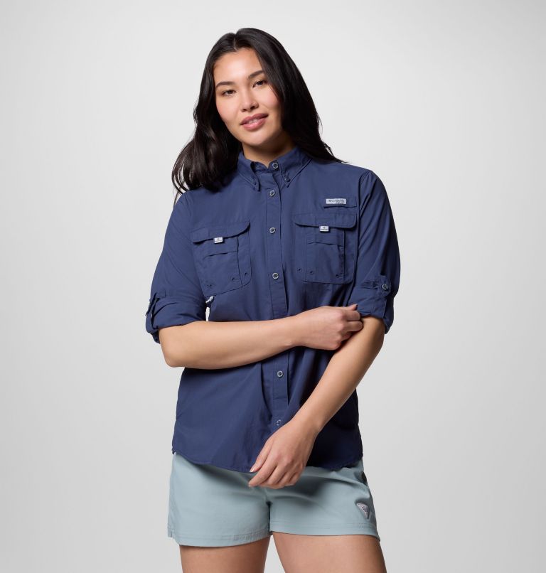 Women's PFG Bahama II Long Sleeve Shirt, Color: Nocturnal, image 6