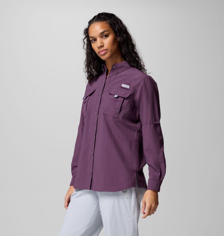 Women's PFG Bahama II Long Sleeve Shirt, Color: Dusty Purple, image 4