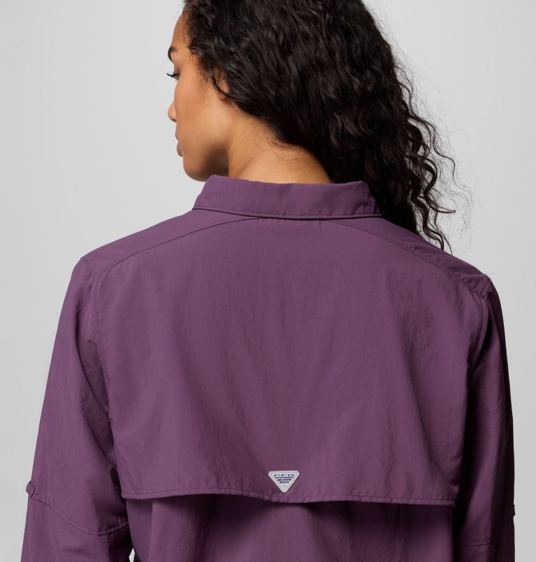 Women's PFG Bahama II Long Sleeve Shirt, Color: Dusty Purple, image 7